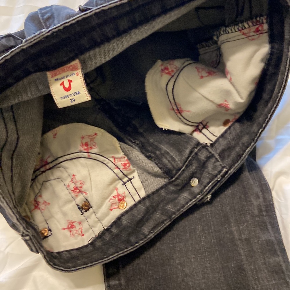 TRUE RELIGION Women’s Low Rise Skinny Black Jeans Size 29/8 Very Nice Condition - Picture 14 of 15